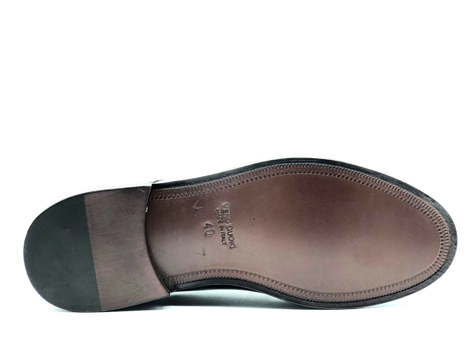 SCARPA UOMO VITELLO SPAZZOLATO ABRASIVATO BLU, SUOLA CON DOPPIO CUOIO 901A