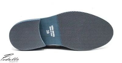 MOCASSINO UOMO CON NAPPINE, ABRASIVATO BLU FONDO BLU 313
