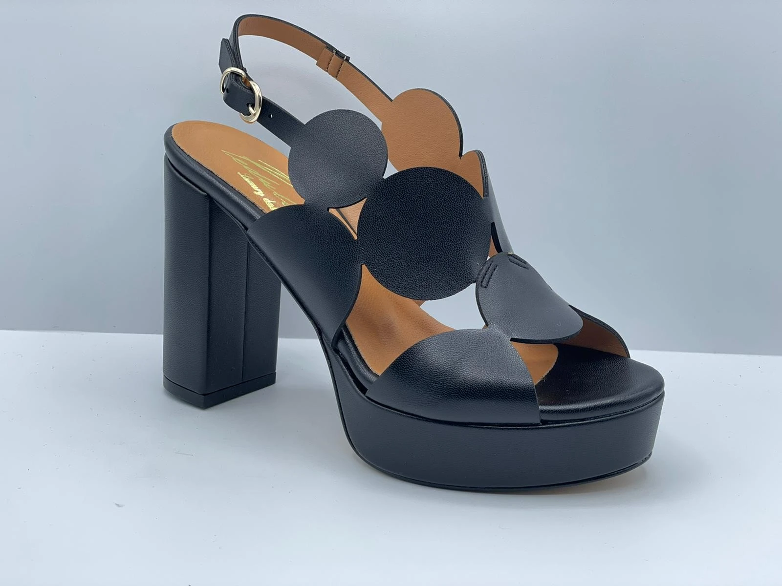 SANDALO DONNA PEDULLA' PELLE NUDE - NERO ART.492PL010