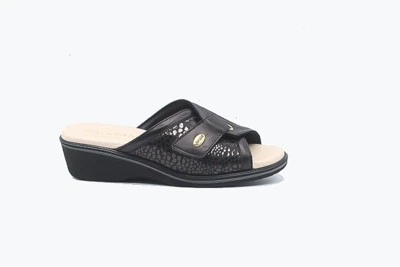 CIABATTA DONNA SUSIMODA 1016/14 NAPPA/STRETCH NERO/NERO