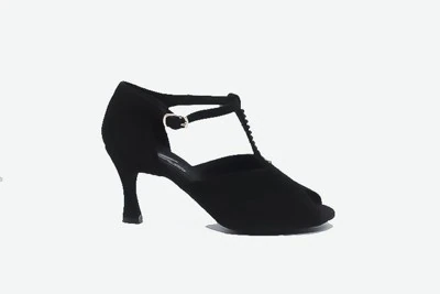 SCARPA DONNA DA BALLO PEDULLA' ART. 82 CAMOSCIO NERO TACCO 7CM