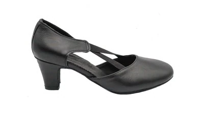 SCARPA DONNA DA BALLO ELASTICO PEDULLA' ART. T-BAR MOD. CUCCARINI NERO TACCO 5 CM