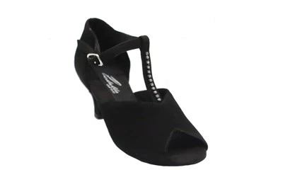 SCARPA DONNA DA BALLO PEDULLA' ART. 82 CAMOSCIO NERO TACCO 5 CM