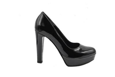SCARPA DONNA PEDULLA' DÉCOLLETÉ 715 VERNICE NERO TACCO 12 cm PLATEAU 3 cm