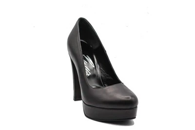 SCARPA DONNA PEDULLA' DÉCOLLETÉ 715 VITELLO NERO TACCO 12 cm PLATEAU 3 cm