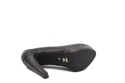SCARPA DONNA PEDULLA' DÉCOLLETÉ 715 VITELLO NERO TACCO 12 cm PLATEAU 3 cm