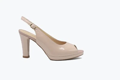 SCARPA DONNA PEDULLA' CERIMONIA 801 VERNICE CIPRIA TACCO 9 cm PLATEAU 1 cm