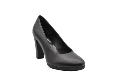 SCARPA DONNA PEDULLA' DÉCOLLETÉ 098 TPU VITELLO NERO TACCO 8 cm PLATEAU FLEX 1 cm