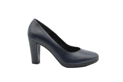 SCARPA DONNA PEDULLA' DÉCOLLETÉ 098 TPU VITELLO BLU TACCO 8 cm PLATEAU FLEX 1 cm