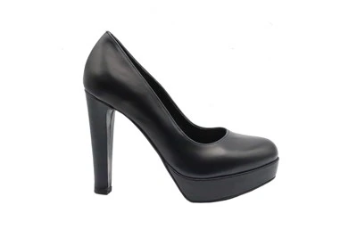 SCARPA DONNA PEDULLA' DÉCOLLETÉ 715 VITELLO BLU TACCO 12 cm PLATEAU 3 cm