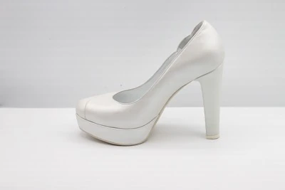 SCARPA SPOSA DÉCOLLETÉ PEDULLA' IN PELLE PERLA ART. 1529/C TACCO 11 CM PLATEAU 2,5 CM