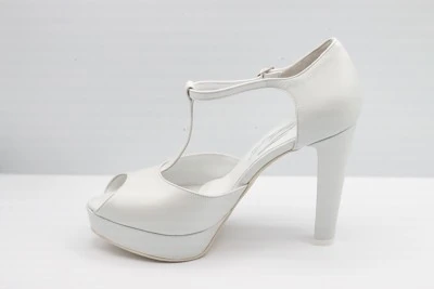 SANDALO SPOSA PEDULLA' PERLATO BIANCO ART. 430 TACCO 12 CM PLATEAU 2,5 CM