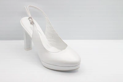 SCARPA SPOSA PEDULLA' PERLATO BIANCO ART. 843 TACCO 7 CM