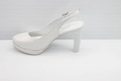 SCARPA SPOSA PEDULLA' PERLATO BIANCO ART. 843 TACCO 7 CM