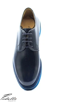 SCARPA UOMO DERBY BLU FONDO BLU 901