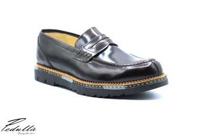 MOCASSINI COLLEGE UOMO ARTIGIANALE BORDEAUX ZEPPA PARA TRICOLORE 4397