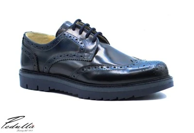SCARPA UOMO ARTIGIANALE INGLESINA BLU FONDO SUPER BLU 493