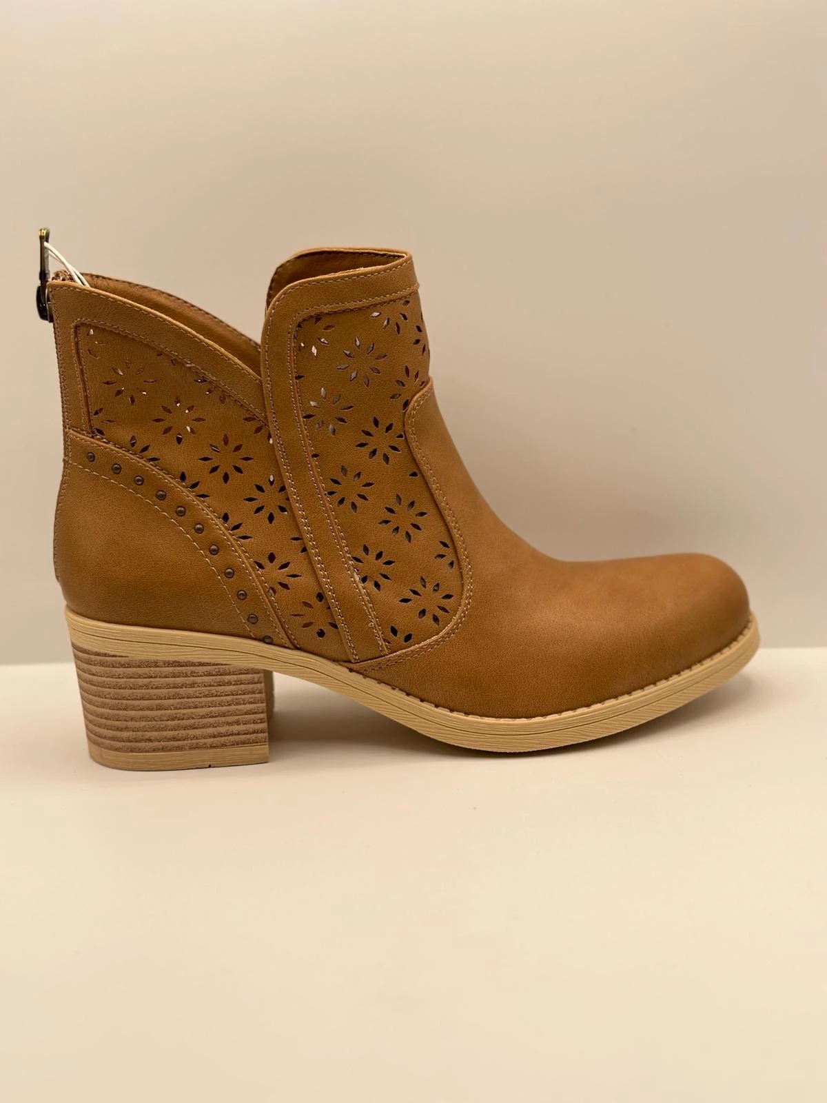 stivaletti estivi tacco 4cm artx30-106 queen-helena cuoio-beige